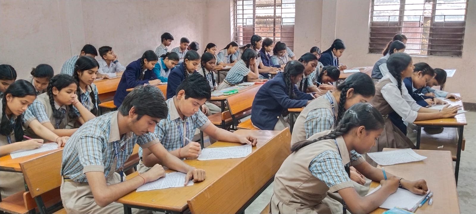 Students learning in classroom