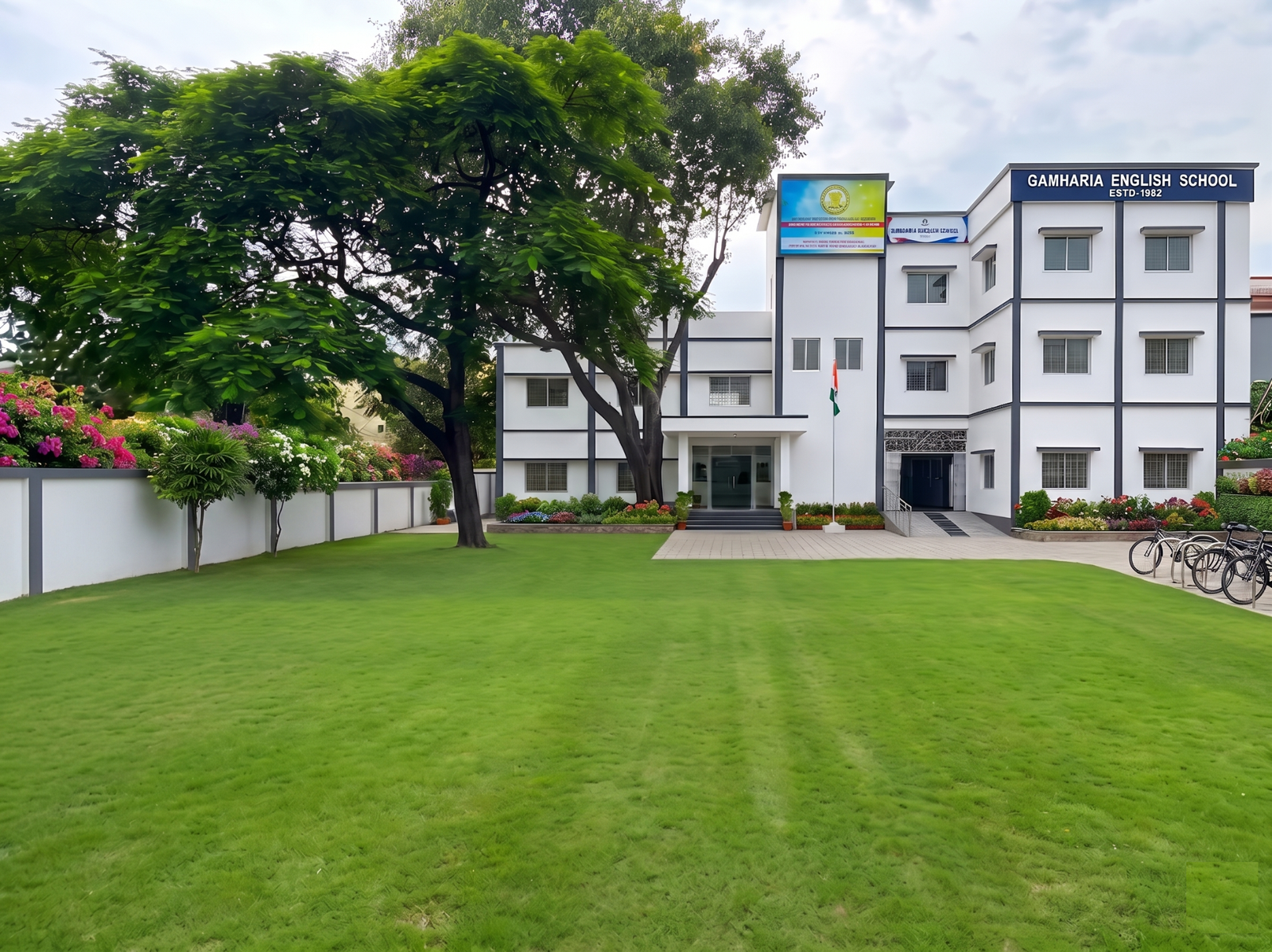 School campus and green space