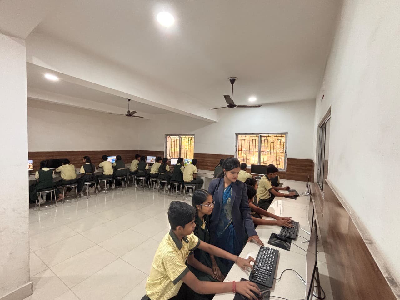 Students in computer lab